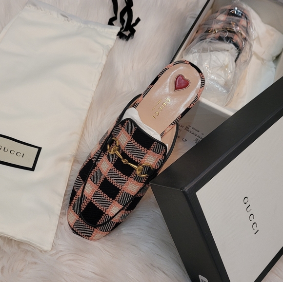 *GUCCI* Princetown Tweed Slide - Picture 5 of 9